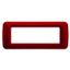 TOP SYSTEM PLATE - IN TECHNOPOLYMER GLOSS FINISHING - 6 GANG - CLASSIC BURGUNDY - SYSTEM thumbnail 2