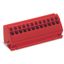 Busbar terminal block for (10 x 3) mm busbars 12-pole red thumbnail 1