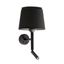 SAVOY BLACK WALL LAMP WITH READER BLACK LAMPSHADE thumbnail 2
