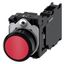 Pushbutton, 22 mm, round, plastic, red, pushbutton, flat, momentary contact  3SU1100-0AB20-3FA0-Z X90 thumbnail 1