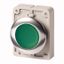 Illuminated pushbutton actuator, RMQ-Titan, Flat, momentary, green, Blank, Metal bezel thumbnail 1