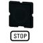 Button plate, black, STOP thumbnail 1
