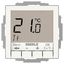 Flush-mounted thermostat as room controller, RAL9010 glossy 55x55, AC 230V, 1 changeover contact, heating 5(2) A, cooling 1(1) A, white backlighting thumbnail 2