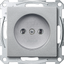 Socket-outlet without earthing contact, screw terminals, aluminium, System M thumbnail 3
