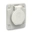 PratiKa socket - grey - 2P + E - 10/16 A - 250 V - German - IP54 - flush - back thumbnail 2