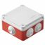 JUNCTION BOX WITH PLAIN QUICK FIXING LID A 1/4 TURN - IP55 - INTERNAL DIMENSIONS 100X100X50 - WALLS WITH CABLE GLANDS - GWT960ºC - GREY - BOX RED thumbnail 2