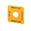 Emergency-Stop label, Yellow, black lettering, square 50 x 50 mm, de, en, fr, it, Front dimensions 25 × 25 mm thumbnail 4