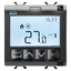 THERMOSTAT WITH HUMIDITY MANAGEMENT - KNX - 2 MODULES - BLACK - CHORUS thumbnail 1