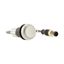 Pushbutton, Flat, momentary, 1 N/O, Cable (black) with M12A plug, 4 pole, 0.5 m, White, Blank, Bezel: titanium thumbnail 11