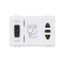 EURO-AMERICAN STANDARD SHAVER SOCKET-OUTLET WITH INSULATION TRANSFORMER - 230V ac - 50/60 Hz - 3 MODULES - GLOSSY WHITE - CHORUSMART thumbnail 2
