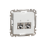 Double DATA Outlet CAT 5E STP, Sedna, RJ45, White thumbnail 5