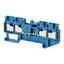 Multi conductor feed-through DIN rail terminal block with 4 push-in pl thumbnail 1