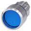 Pushbutton, 22 mm, round, metal, shiny, blue, Front ring, high, 3SU1050-0CB50-0AA0-Z Y13 thumbnail 2