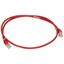 Patch cord RJ45 category 6A U/UTP unscreened LSZH red 3 meters thumbnail 1