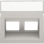 Central plate data 2x RJ oblique output, light grey thumbnail 1