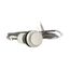 Pushbutton, Flat, momentary, 1 N/O, Cable (black) with non-terminated end, 4 pole, 1 m, White, Blank, Bezel: titanium thumbnail 16