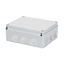 JUNCTION BOX WITH PLAIN SCREWED LID - IP55 - INTERNAL DIMENSIONS 240X190X90 - WALLS WITH CABLE GLANDS - GREY RAL 7035 thumbnail 1