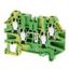 Multi conductor ground DIN rail terminal block with 4 screw connection thumbnail 3