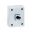 On-Off switch, P1, 25 A, 3 pole + N, surface mounting, with black thumb grip and front plate, in steel enclosure thumbnail 4