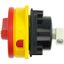 Handle, red/yellow, lockable, for metal shaft, for padlock, for P1 thumbnail 3