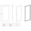 Glazed door for 1 door enclosure H=2000 W=600 mm thumbnail 3