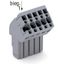 1-conductor female connector, angled CAGE CLAMP® 4 mm² gray thumbnail 3