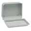 Metal industrial box - low plain cover - H155xW105xD61 - IP55 - grey RAL 7035 thumbnail 1