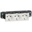 Socket Mosaic - 3 x 2P+E -for installation on trunking -automatic term -standard thumbnail 2