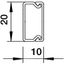 WDK10020VW Wall trunking system with base perforation 10x20x2000 thumbnail 2