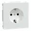 SCHUKO socket-outlet, shutter, screwless terminals, lotus white, System Design thumbnail 4