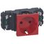 2P+E socket prog Mosaic for DLP trunking - automatic terminals - German std -red thumbnail 2