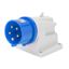 90° ANGLED SURFACE MOUNTING INLET - IP44 - 3P+E 16A 200-250V 50/60HZ - BLUE - 9H - SCREW WIRING thumbnail 2