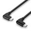 1m USB 2.0 Type C Cable, 2 x 90° Right Angle USB Type C Male to Male thumbnail 1