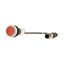 Pushbutton, Flat, momentary, 1 NC, Cable (black) with M12A plug, 4 pole, 1 m, red, Blank, Bezel: titanium thumbnail 15