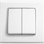 Linnera-Rollina Q C Impulse Two Gang Switch White thumbnail 1