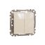 Sedna Design & Elements, double 1-way Push-Button 10A, beige thumbnail 4