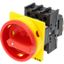 Main switch, P1, 25 A, flush mounting, 3 pole, Emergency switching off function, With red rotary handle and yellow locking ring, Lockable in the 0 (Of thumbnail 5