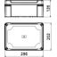 X25C R LGR-TR Empty Enclosure with trans. lid, rail 2069 286x202x125 thumbnail 2