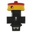 Main switch, P1, 40 A, flush mounting, 3 pole, Emergency switching off function, With red rotary handle and yellow locking ring, Lockable in the 0 (Of thumbnail 12