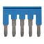 Short bar for terminal blocks 4 mm² push-in plus models, 5 poles, blue thumbnail 2