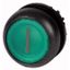 Illuminated pushbutton actuator, RMQ-Titan, Flush, momentary, green, inscribed, Bezel: black thumbnail 1