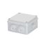 JUNCTION BOX WITH PLAIN SCREWED LID - IP55 - INTERNAL DIMENSIONS 100X100X50 - WALLS WITH CABLE GLANDS - GREY RAL 7035 thumbnail 2