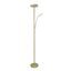 Teo Dimmable LED Floor Lamp 18.5W and Reading Light 4.5W Antique Brass thumbnail 1