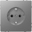 SCHUKO socket-outlet, screwless terminals, stainless steel, System Design thumbnail 3