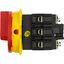 Main switch, P3, 63 A, flush mounting, 3 pole, Emergency switching off function, With red rotary handle and yellow locking ring, Lockable in the 0 (Of thumbnail 17