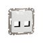 Sedna Design & Elements, dbl plate AMP MOL KEL cat5e 6 UTP, white thumbnail 3