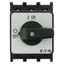 On-Off switch, P1, 40 A, flush mounting, 3 pole, with black thumb grip and front plate thumbnail 31