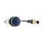 Indicator light, Flat, Cable (black) with M12A plug, 4 pole, 1 m, Lens Blue, LED Blue, 24 V AC/DC thumbnail 15