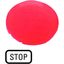 Button lens, flat red, STOP thumbnail 3