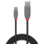 2m USB 2.0 Type A to Mini-B Cable, Anthra Line USB Type A Male to Mini-B Male thumbnail 2